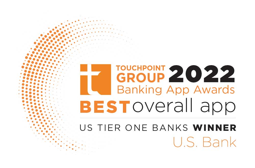 Touchpoint Group Banking App Award | Best Overall App | US Tier One Banks Winner 2022: U.S. Bank