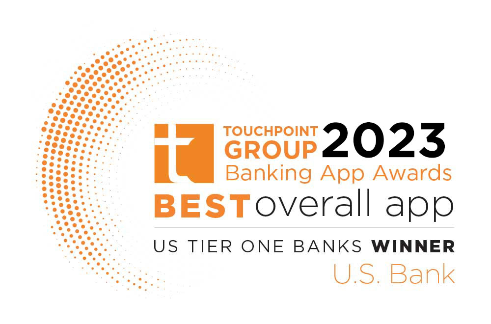 Touchpoint Group Banking App Award | Best Overall App | US Tier One Banks Winner 2023: U.S. Bank
